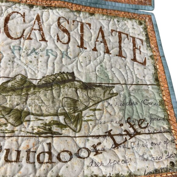 Vintage Quilted Lac Qui Parle & Itasca State Park Quilted Placemats - Picture 3 of 5